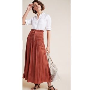 Anthropologie Kroes Bronze Knit Maxi Skirt Size S